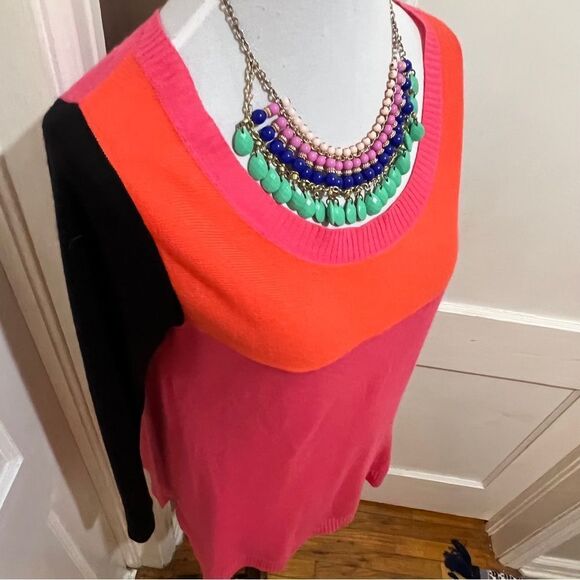 Nicole by Nicole Miller Lightweight Color Block Sweater - Women's Large - Picture 2 of 7